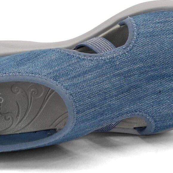 Womens Dream Ankle Straps Denim Slip-On Sandals Size 7.5 Synthetic Sole - Picture 5 of 6